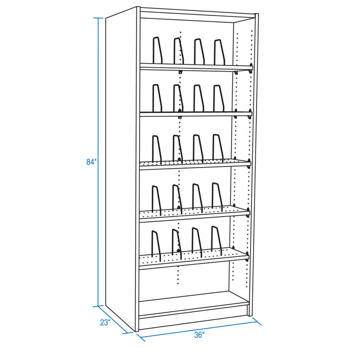 Stevens ID Systems Library Bookcase Wayfair